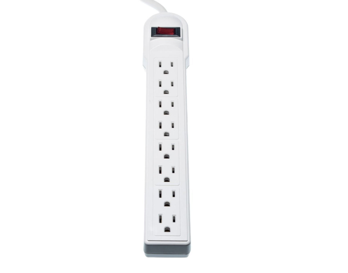 Power Strip 8 Vertical Outlet Surge Protected Plastic Power Strip with 6FT Extension Cord