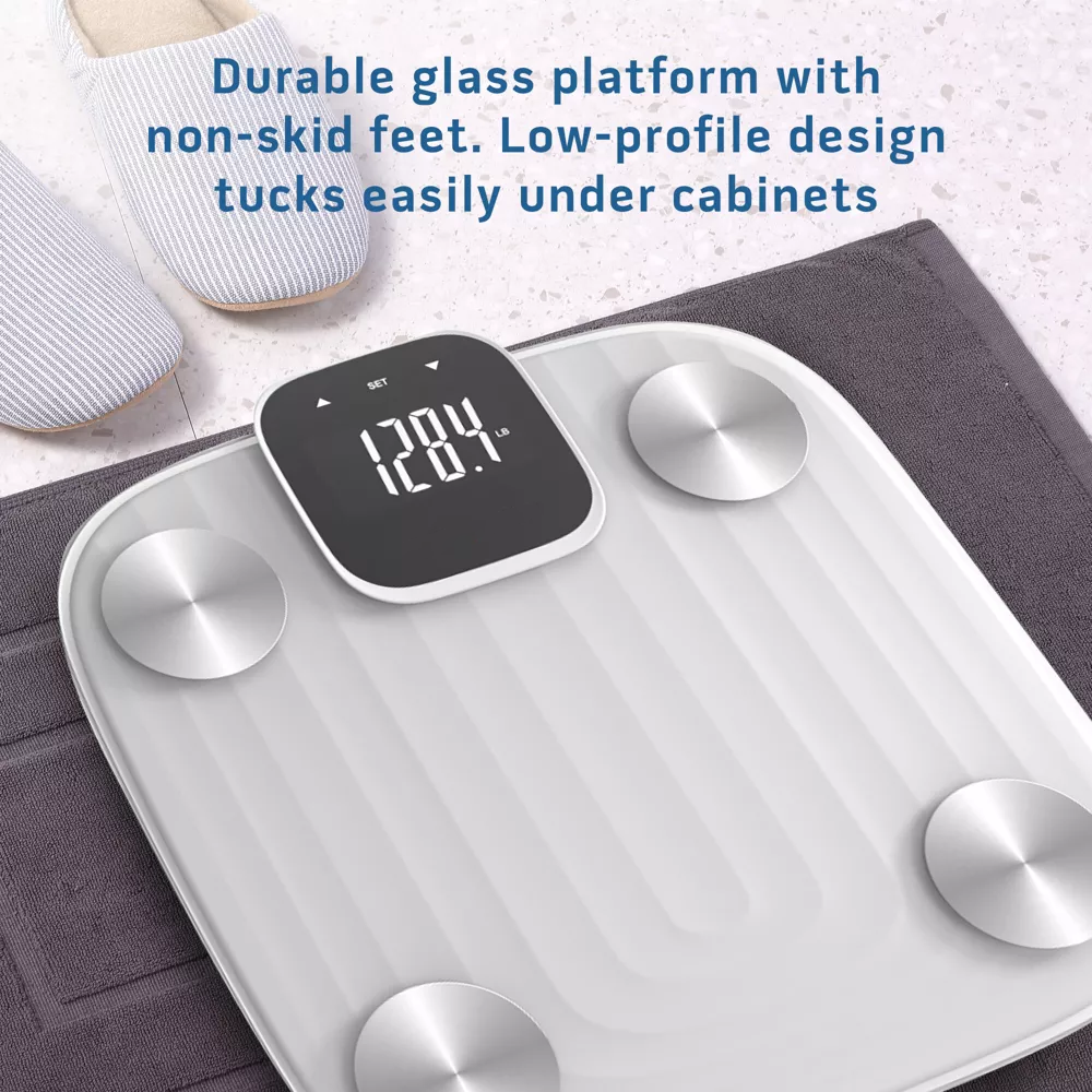 Digital Tempered Glass Bathroom Scale with Extra Large Display